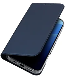 Dux Ducis Skin Pro Apple iPhone 16 Pro Hoesje Portemonnee Blauw