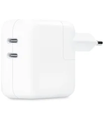 Originele Apple 35W Dual Power Adapter met USB-C Twee Poorten Wit