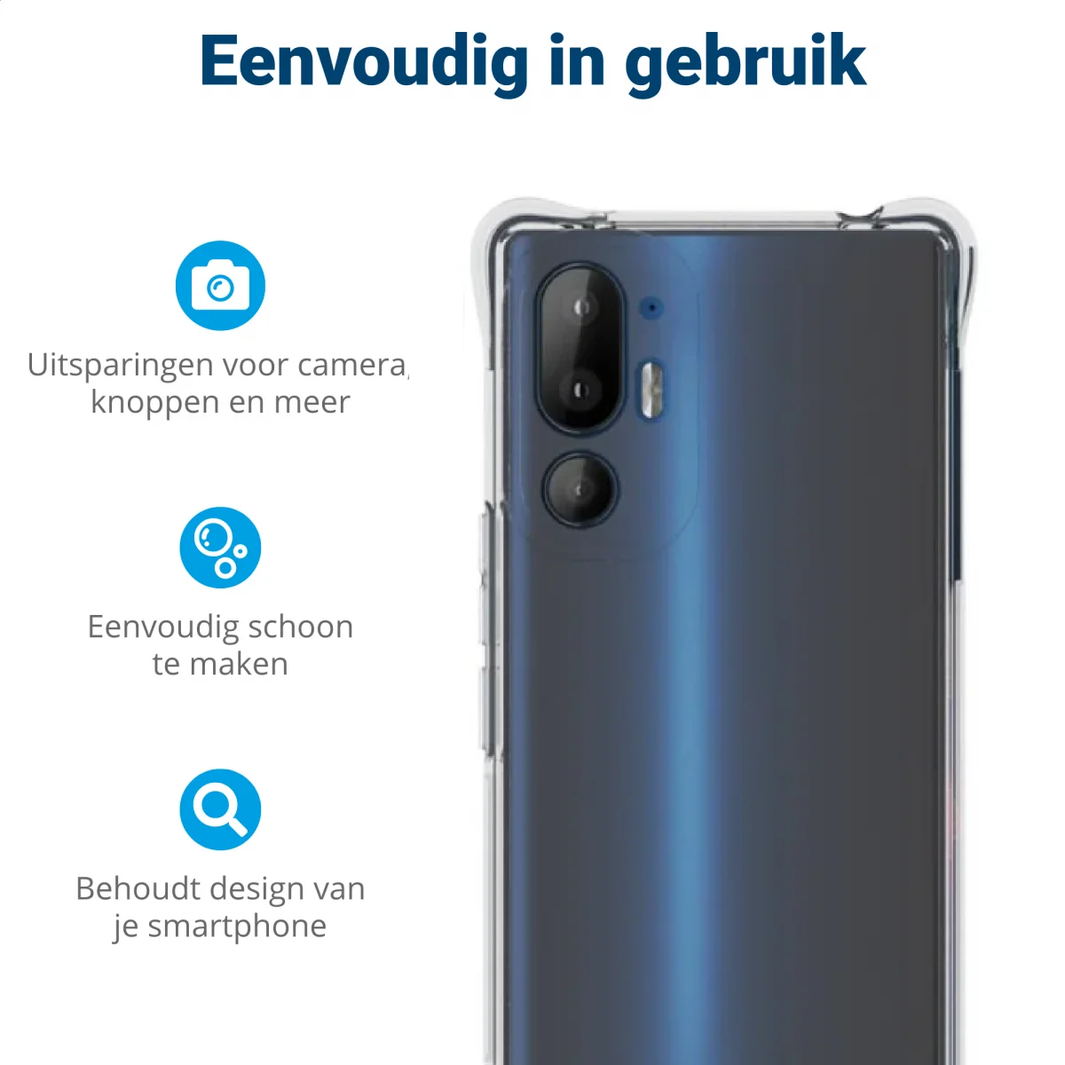 HTC U24 Pro Hoesje Schokbestendig en Dun TPU Back Cover Transparant afbeelding 6