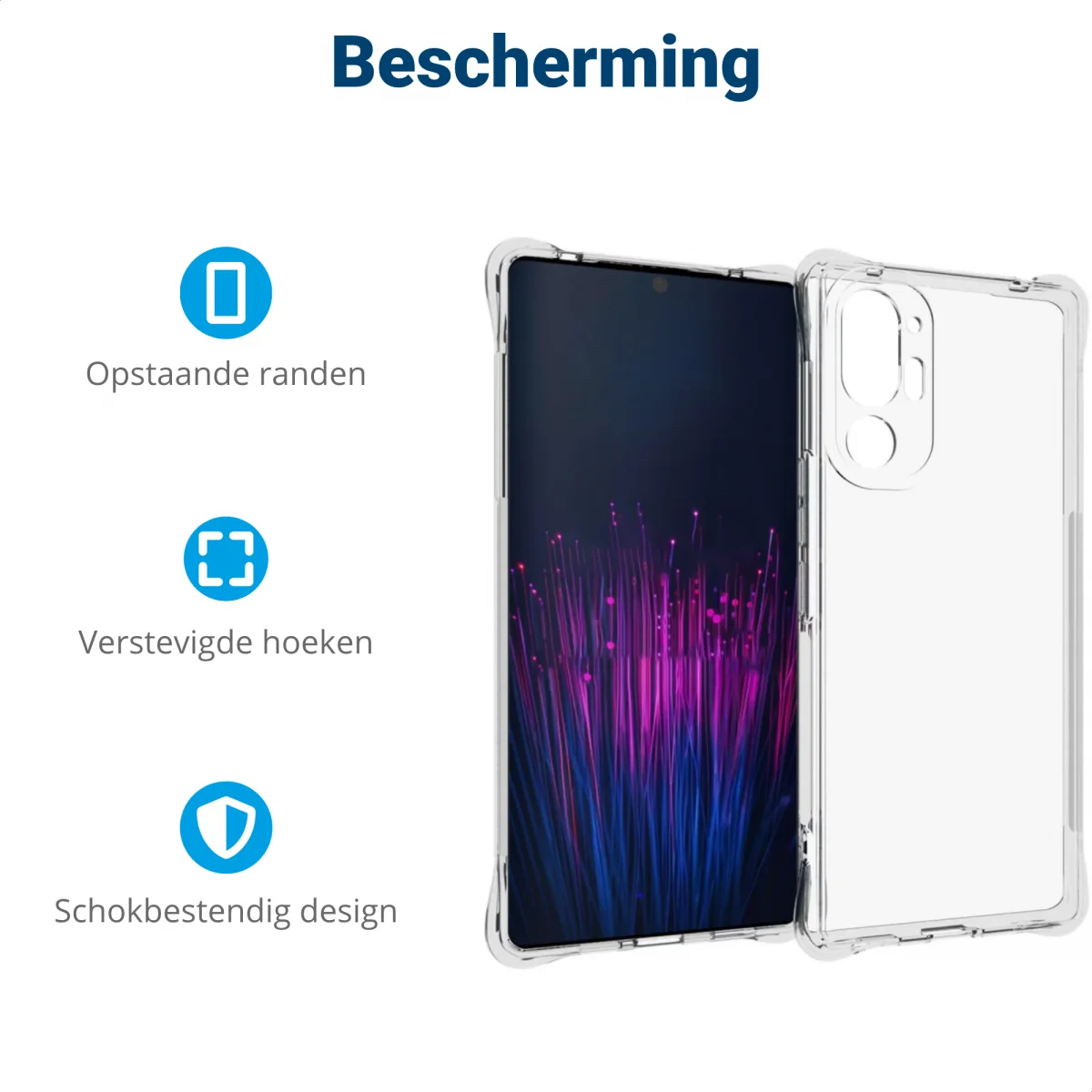 HTC U24 Pro Hoesje Schokbestendig en Dun TPU Back Cover Transparant afbeelding 4
