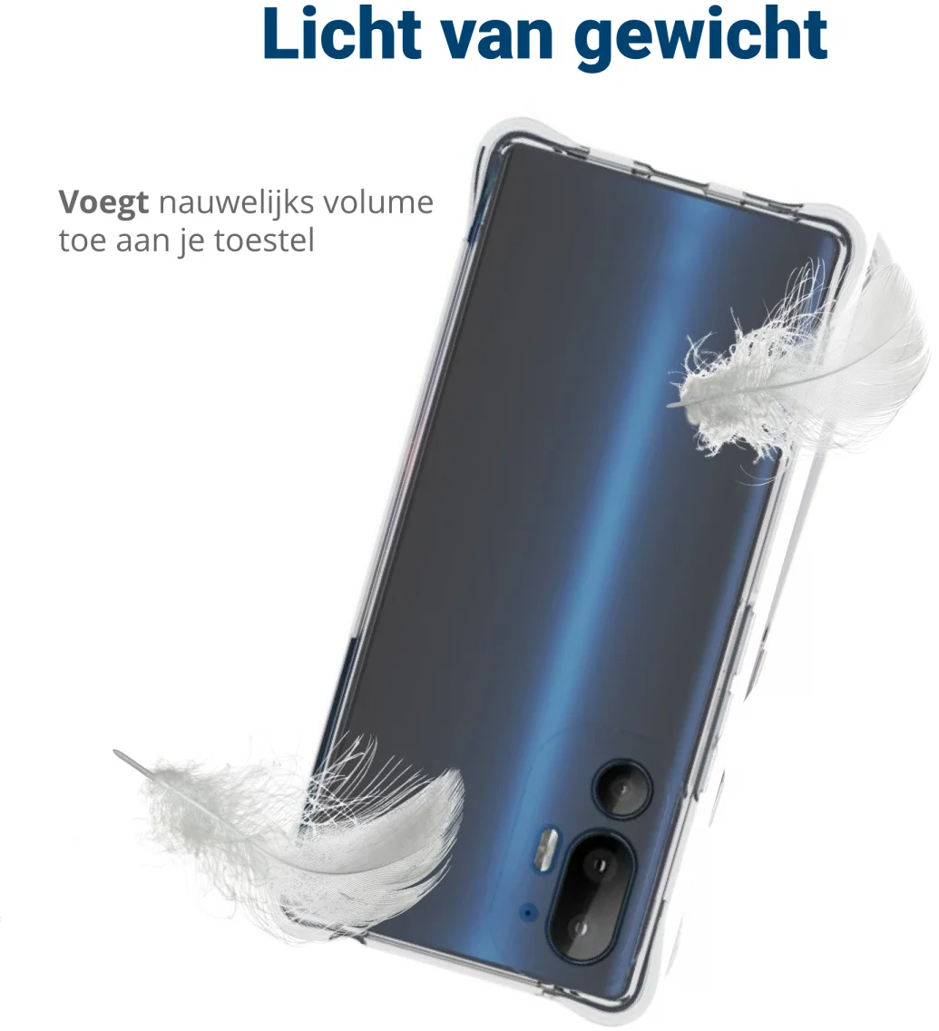 HTC U24 Pro Hoesje Schokbestendig en Dun TPU Back Cover Transparant afbeelding 5