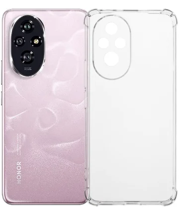 Honor 200 Hoesje Schokbestendig en Dun TPU Back Cover Transparant Hoesjes