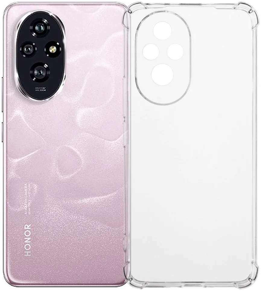 Honor 200 Hoesje Schokbestendig en Dun TPU Back Cover Transparant afbeelding 1