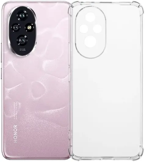 Honor 200 Hoesje Schokbestendig en Dun TPU Back Cover Transparant afbeelding 1