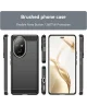 Honor 200 Hoesje Geborsteld TPU Flexibele Back Cover Zwart