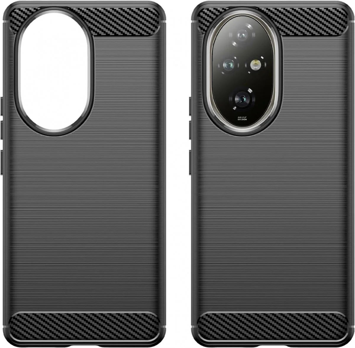 Honor 200 Hoesje Geborsteld TPU Flexibele Back Cover Zwart afbeelding 2