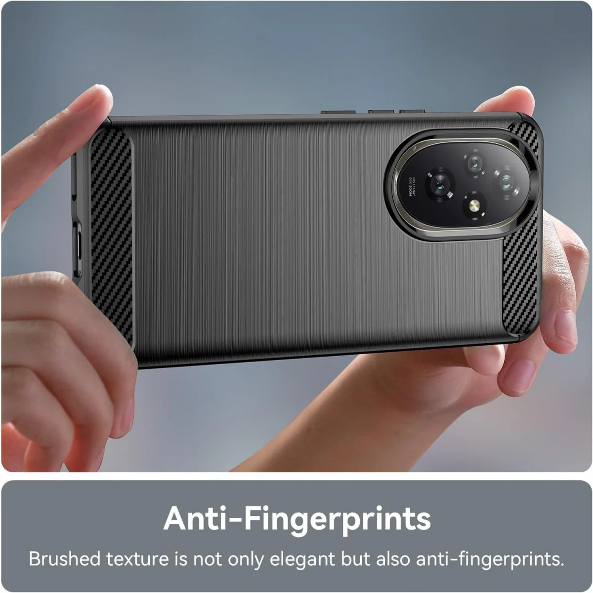 Honor 200 Hoesje Geborsteld TPU Flexibele Back Cover Zwart afbeelding 6