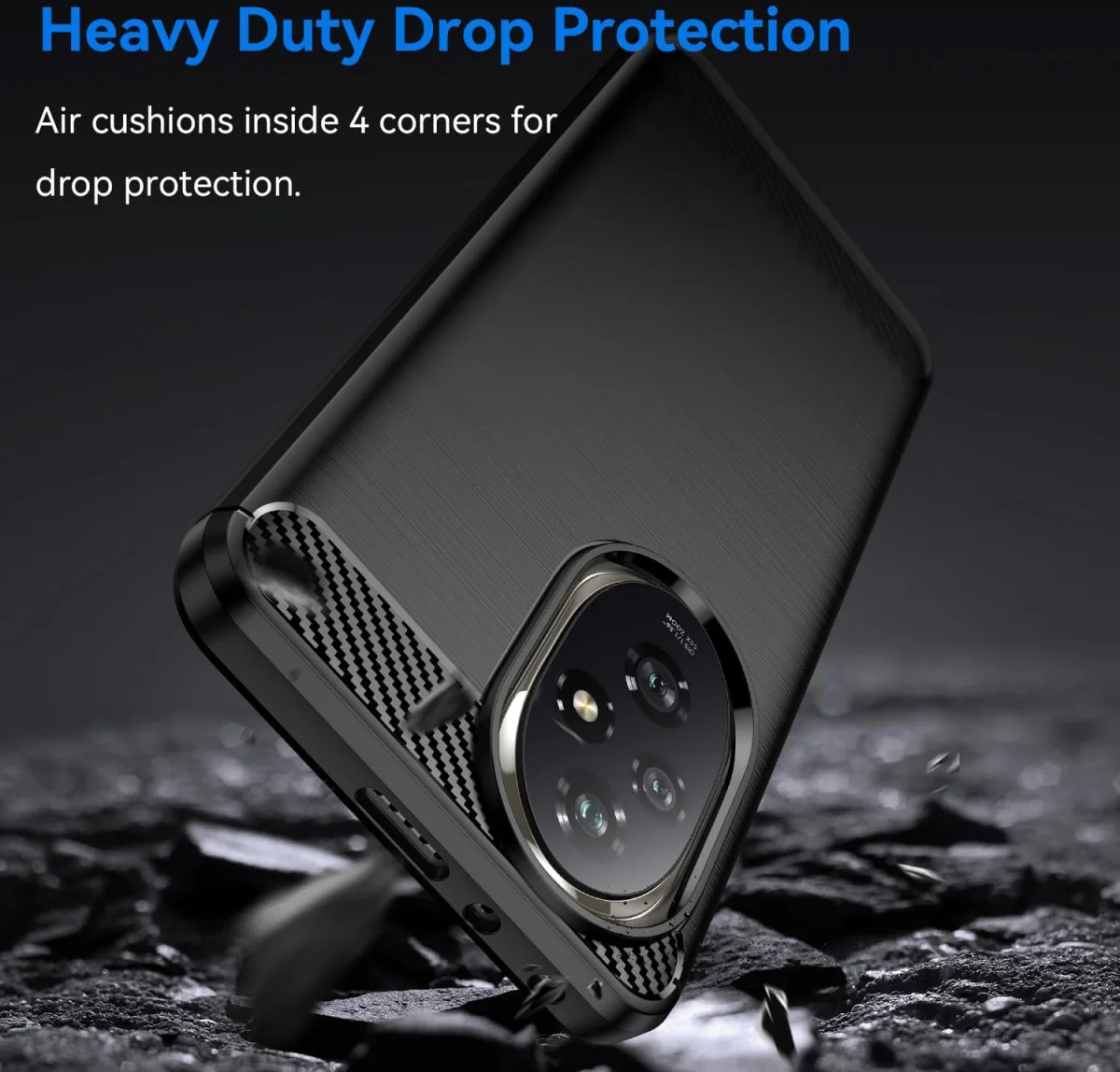 Honor 200 Pro Hoesje Geborsteld TPU Flexibele Back Cover Zwart afbeelding 8