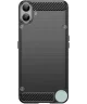 Nothing CMF Phone 1 Hoesje Geborsteld TPU Flexibele Back Cover Zwart