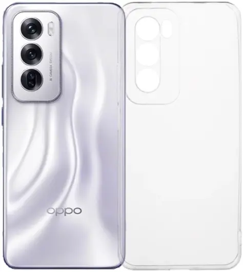 Oppo Reno 12 Hoesje Dun TPU Back Cover Transparant afbeelding 1