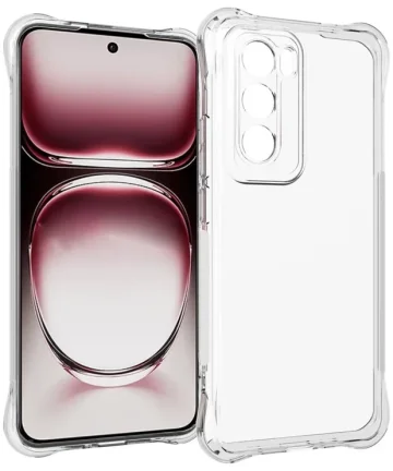 Oppo Reno 12 Hoesje Schokbestendig en Dun TPU Back Cover Transparant Hoesjes