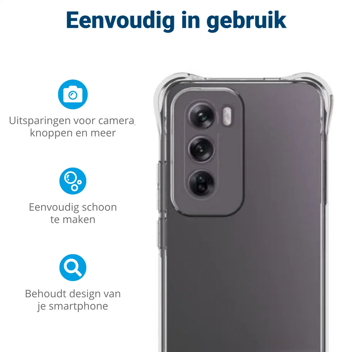 Oppo Reno 12 Hoesje Schokbestendig en Dun TPU Back Cover Transparant afbeelding 6