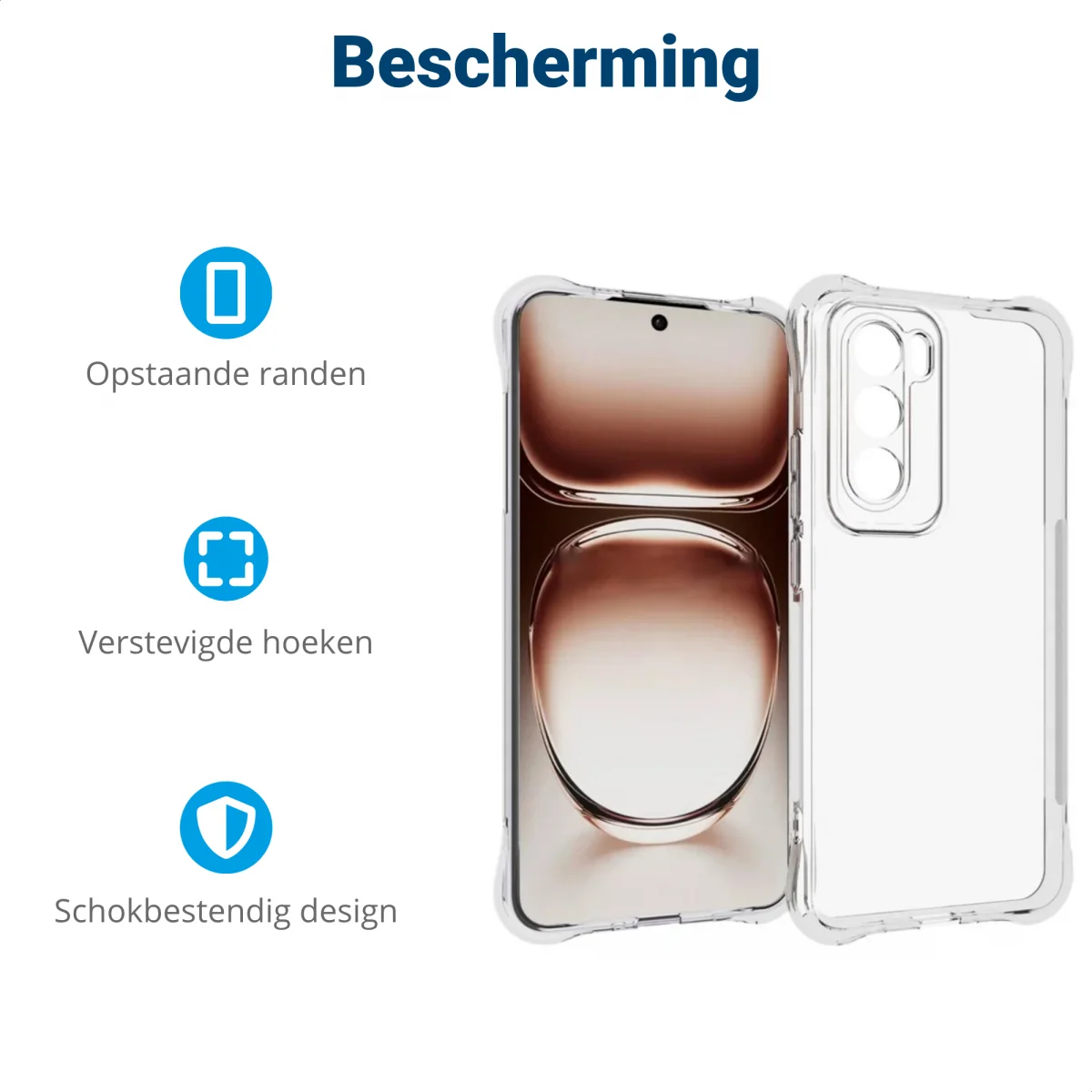 Oppo Reno 12 Pro Hoesje Schokbestendig en Dun TPU Back Cover Transparant afbeelding 4