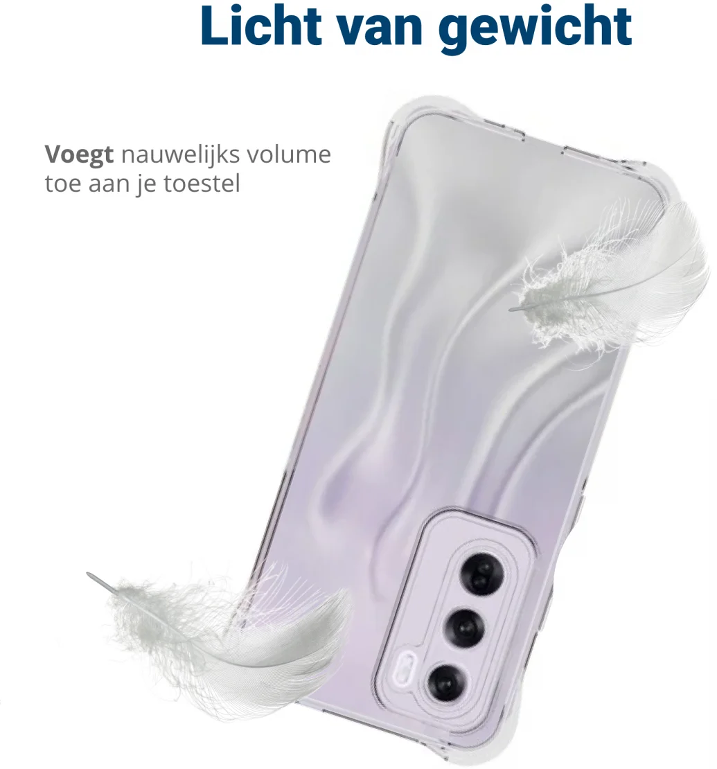 Oppo Reno 12 Pro Hoesje Schokbestendig en Dun TPU Back Cover Transparant afbeelding 5
