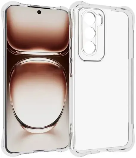 Oppo Reno 12 Pro Hoesje Schokbestendig en Dun TPU Back Cover Transparant afbeelding 1