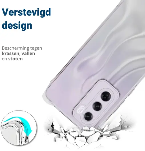 Oppo Reno 12 Pro Hoesje Schokbestendig en Dun TPU Back Cover Transparant afbeelding 2