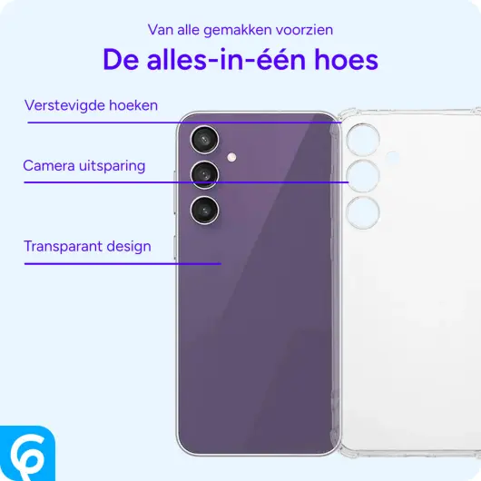Samsung Galaxy S24 FE Hoesje Schokbestendig en Dun TPU Back Cover Transparant afbeelding 4