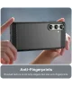 Samsung Galaxy S24 FE Hoesje Geborsteld TPU Flexibele Back Cover Zwart