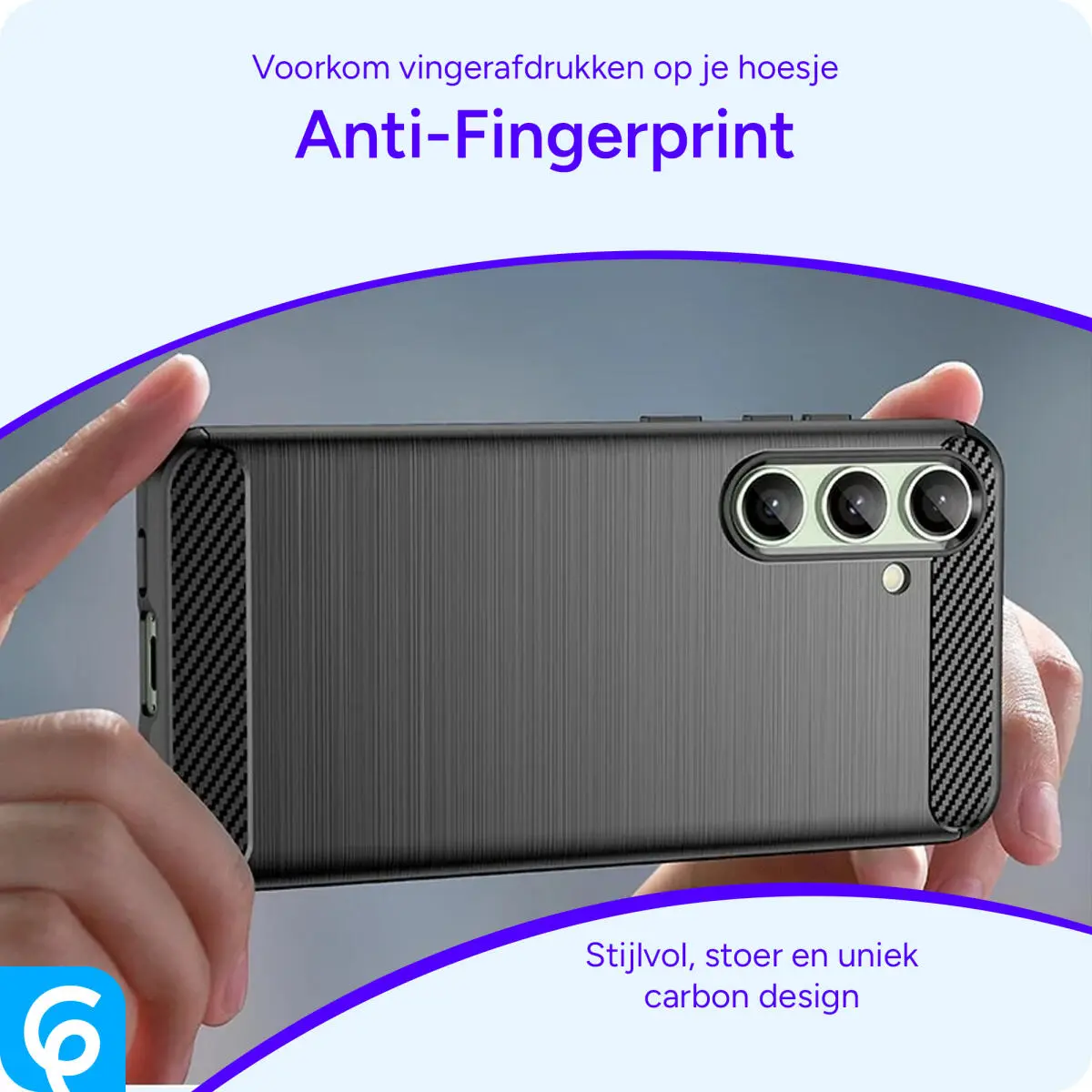 Samsung Galaxy S24 FE Hoesje Geborsteld TPU Flexibele Back Cover Zwart afbeelding 5