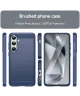 Samsung Galaxy S24 FE Hoesje Geborsteld TPU Flexibele Back Cover Blauw