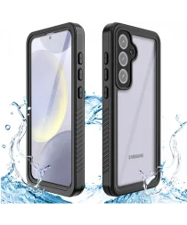 SBG Samsung Galaxy S24 FE Waterdicht Hoesje Schokbestendig Transparant/Zwart