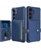 Samsung Galaxy S24 FE 3 in 1 Back Cover Portemonnee Hoesje Blauw