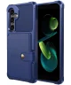 Samsung Galaxy S24 FE 3 in 1 Back Cover Portemonnee Hoesje Blauw