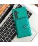 Samsung Galaxy S24 FE 3 in 1 Back Cover Portemonnee Hoesje Groen