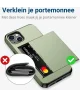 Samsung Galaxy S24 FE Hoesje met Slider Kaarthouder Back Cover Groen