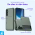 Samsung Galaxy S24 FE Hoesje met Slider Kaarthouder Back Cover Groen afbeelding 2
