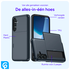 Samsung Galaxy S24 FE Hoesje met Slider Kaarthouder Back Cover Blauw afbeelding 3