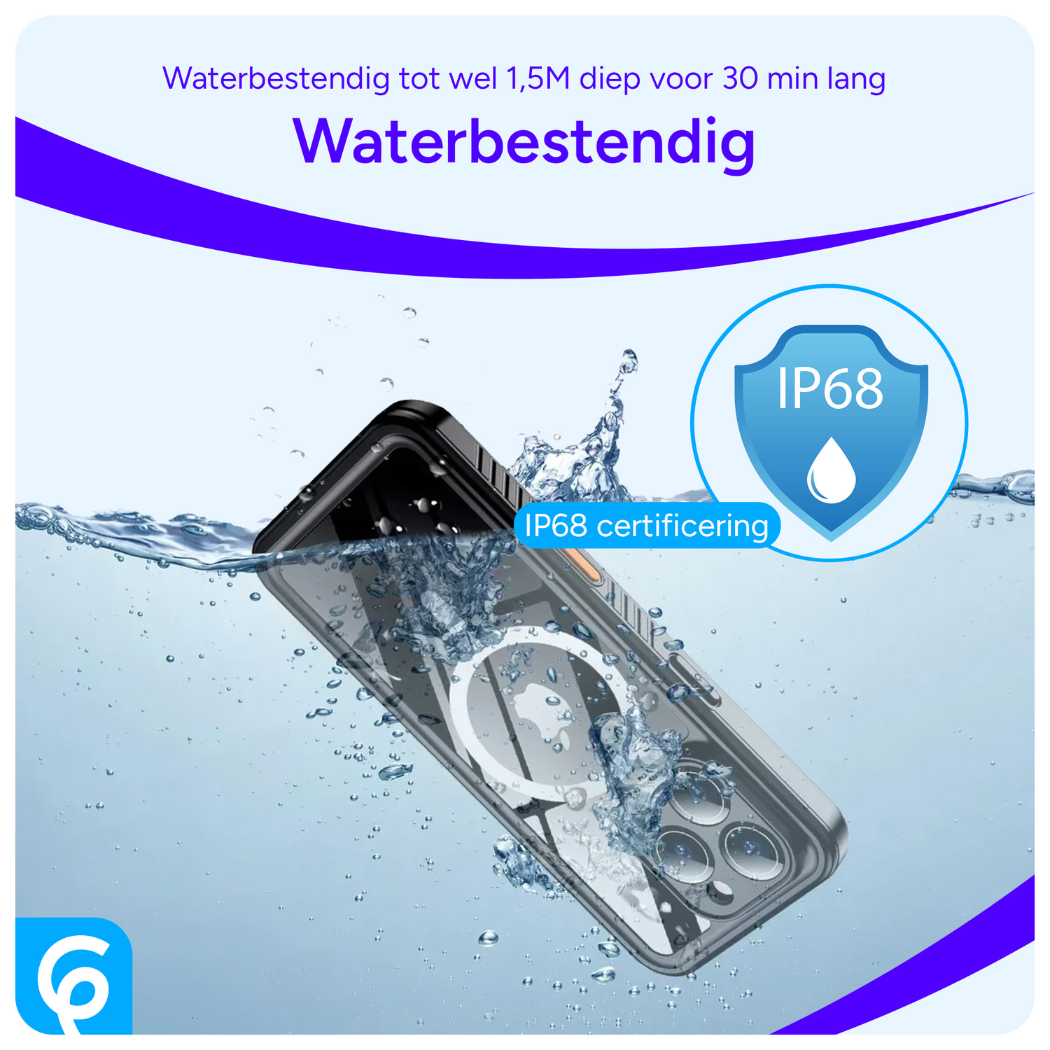 SBG Outdoor Case iPhone 16e Waterdicht Zwart afbeelding 5