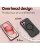 Apple iPhone 16 Hoesje Dual-Layer Hybride Back Cover met MagSafe Zwart