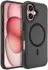 Apple iPhone 16 Hoesje Dual-Layer Hybride Back Cover met MagSafe Zwart