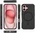 Apple iPhone 16 Hoesje Dual-Layer Hybride Back Cover met MagSafe Zwart afbeelding 9