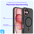 Apple iPhone 16 Hoesje Dual-Layer Hybride Back Cover met MagSafe Zwart afbeelding 6