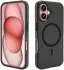 Apple iPhone 16 Hoesje Dual-Layer Hybride Back Cover met MagSafe Zwart afbeelding 8