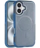 Apple iPhone 16 Hoesje Dual-Layer Hybride Back Cover met MagSafe Blauw