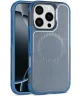 Apple iPhone 16 Pro Hoesje Dual-Layer Hybride Back Cover met MagSafe Blauw