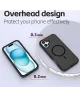 Apple iPhone 16 Plus Hoesje Dual-Layer Hybride Back Cover met MagSafe Zwart