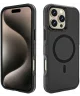 Apple iPhone 16 Pro Max Hoesje Dual-Layer Hybride Back Cover met MagSafe Zwart