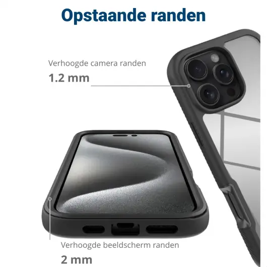 Apple iPhone 16 Pro Max Hoesje Full Protect 360° Cover met MagSafe Zwart afbeelding 8