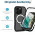 Apple iPhone 16 Pro Max Hoesje Full Protect 360° Cover met MagSafe Zwart afbeelding 2