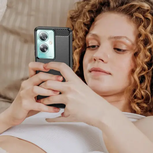Oppo A79 Hoesje Geborsteld TPU Flexibele Back Cover Zwart afbeelding 8