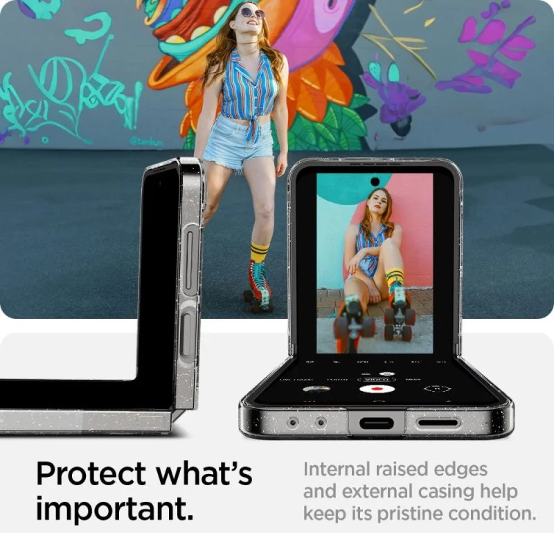 Spigen Air Skin Samsung Galaxy Z Flip 6 Hoesje Back Cover Crystal Quartz afbeelding 12