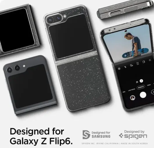 Spigen Air Skin Samsung Galaxy Z Flip 6 Hoesje Back Cover Crystal Quartz afbeelding 10