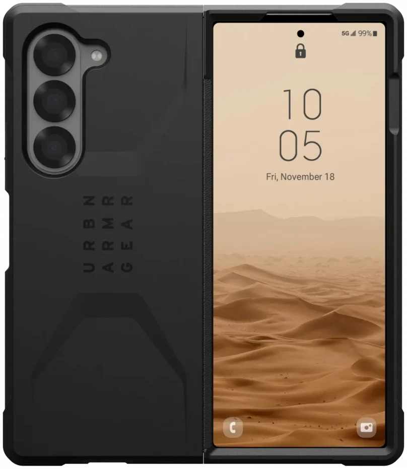 Urban Armor Gear Civilian Samsung Galaxy Z Fold 6 Hoesje Back Cover Zwart afbeelding 2