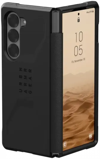 Urban Armor Gear Civilian Samsung Galaxy Z Fold 6 Hoesje Back Cover Zwart afbeelding 1