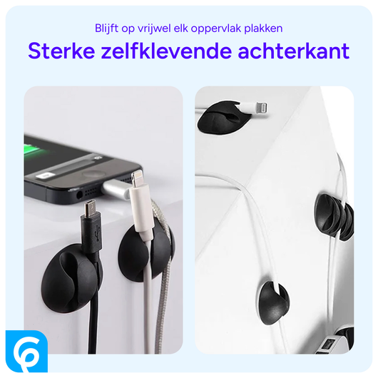 16 Pack Zelfklevende Plakbare Kabelclips Kabelklemmen Zwart afbeelding 5