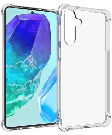 Samsung Galaxy M55 Hoesje Schokbestendig en Dun TPU Back Cover Transparant Hoesjes